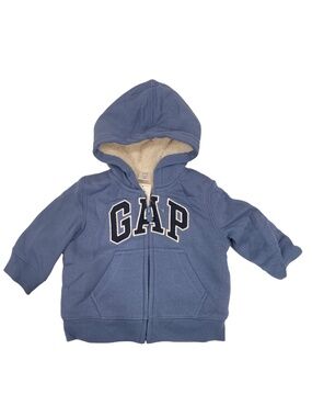 Baby Gap (NEW) Baby Boys' Logo Sherpa- Lined Zip Hoodie Size 3-6 Months